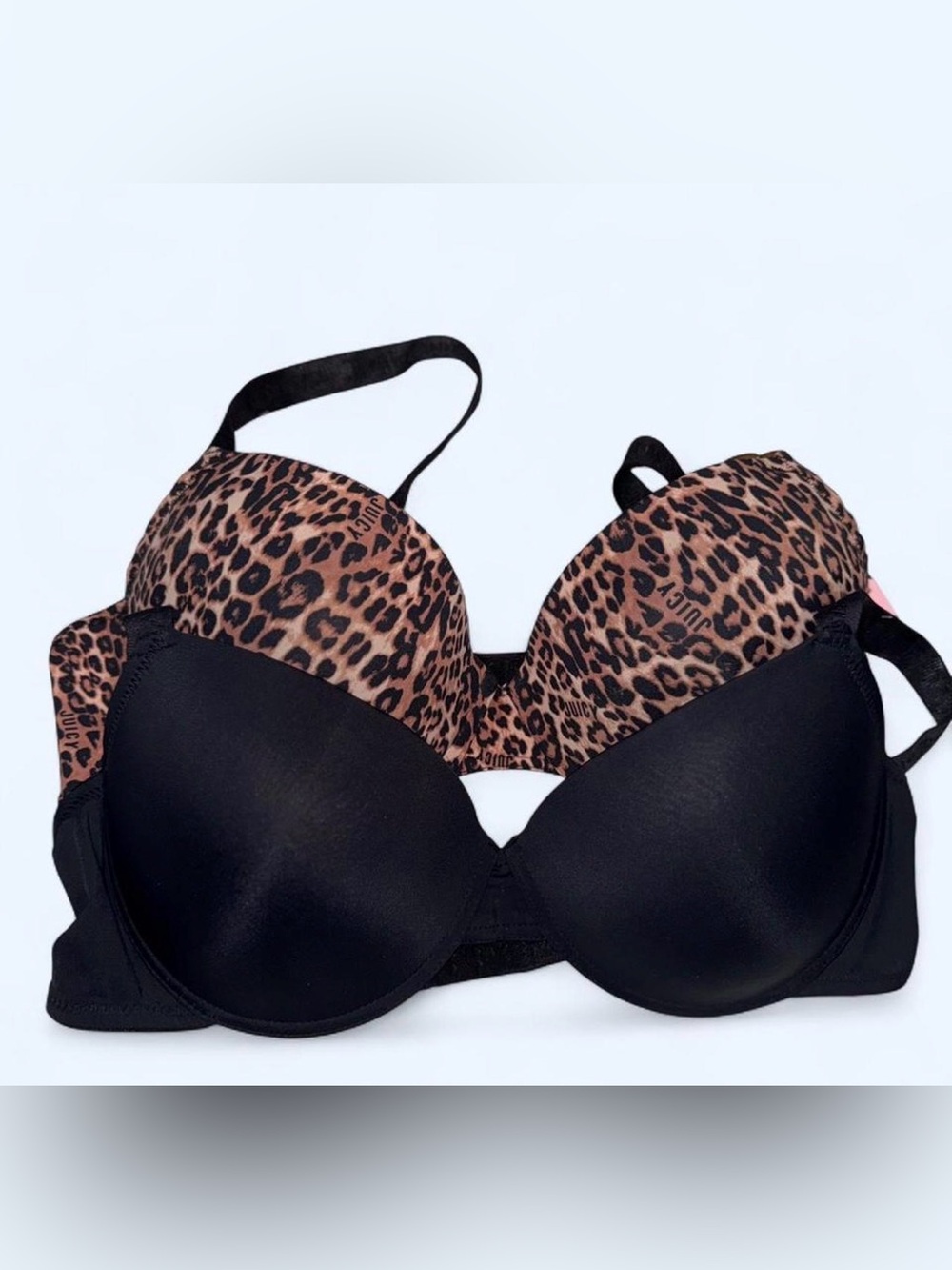 Juicy Couture Black & Leopard Push-Up Bras